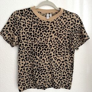 & Other Stories Leopard Print Short T Shirt
